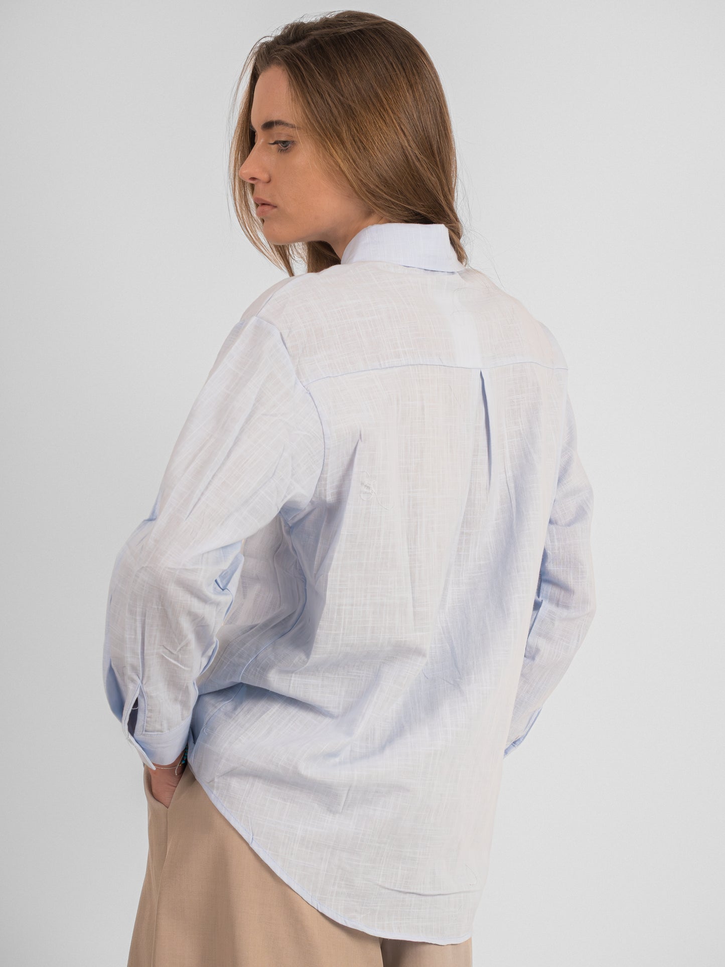 Chemise col classique brodé