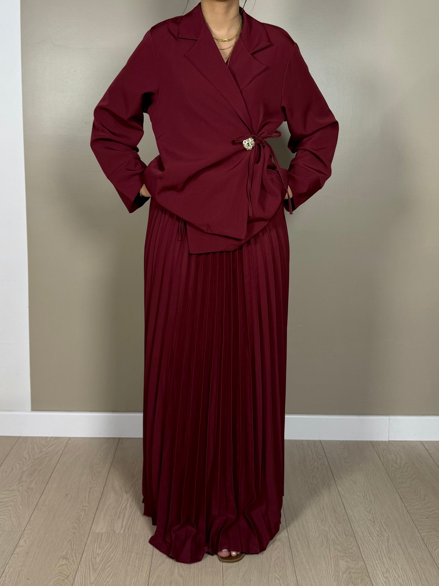 Ensemble blazer jupe plissé LINE
