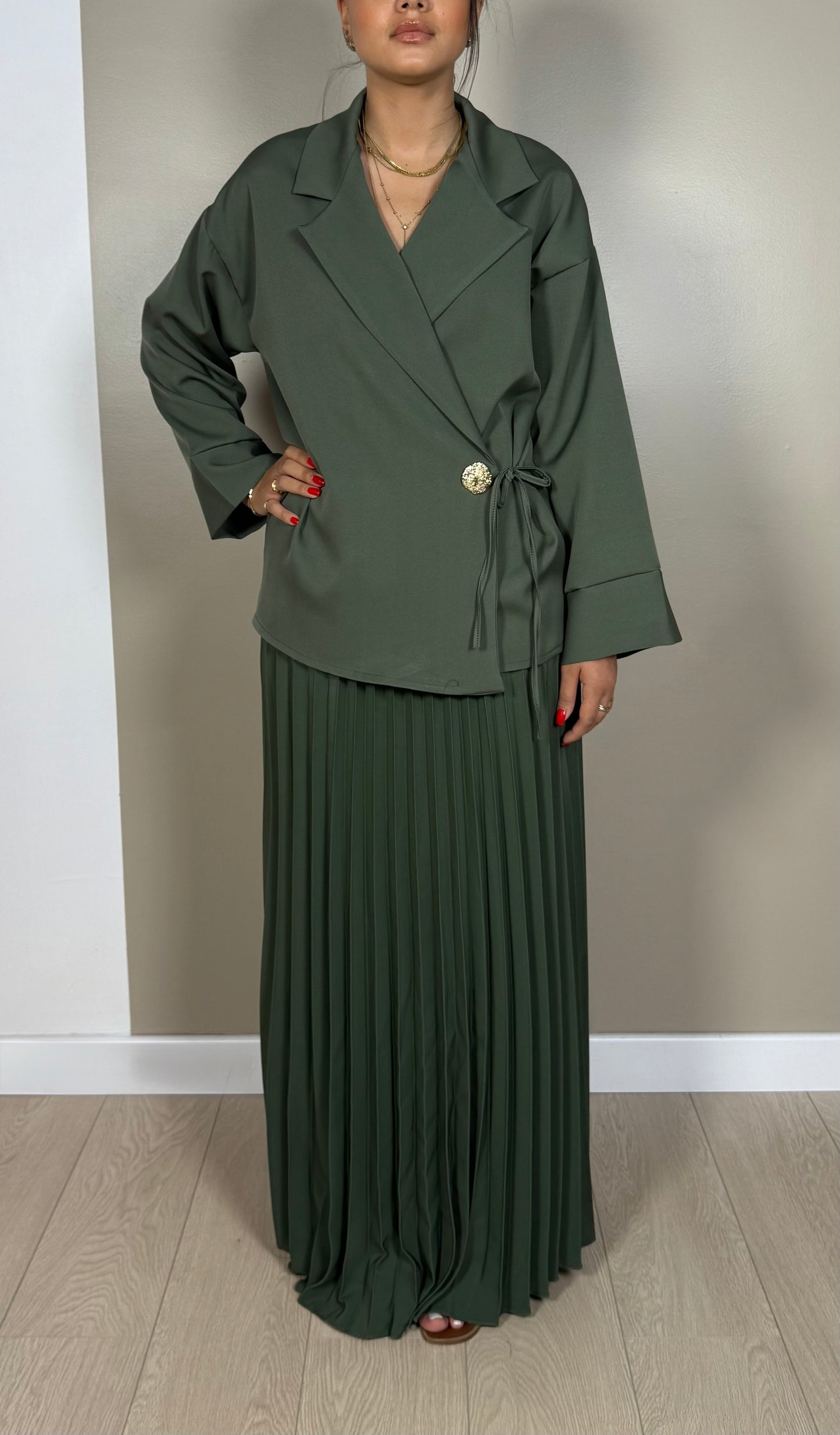 Ensemble blazer jupe plissé LINE