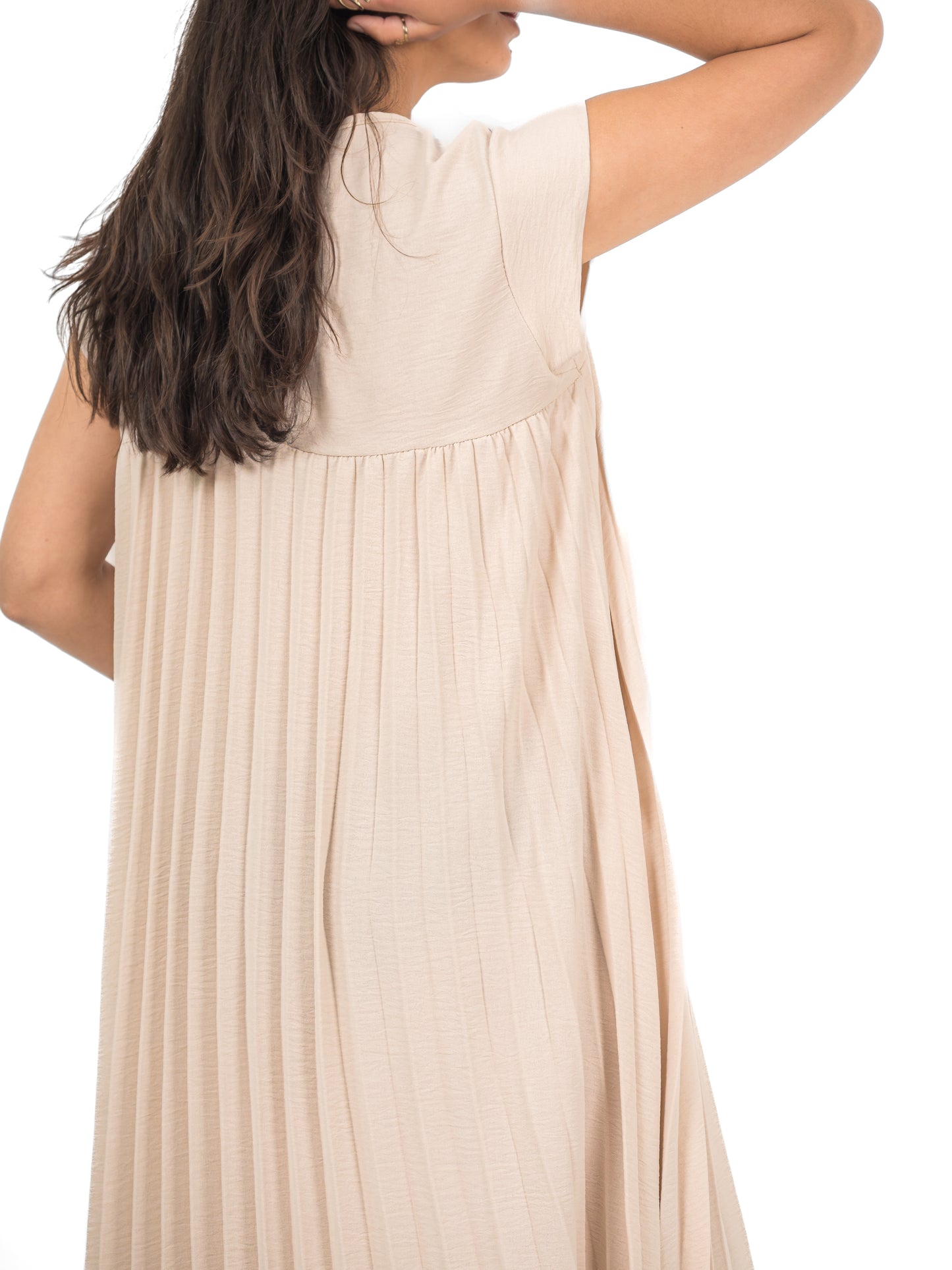 Robe longue plissée