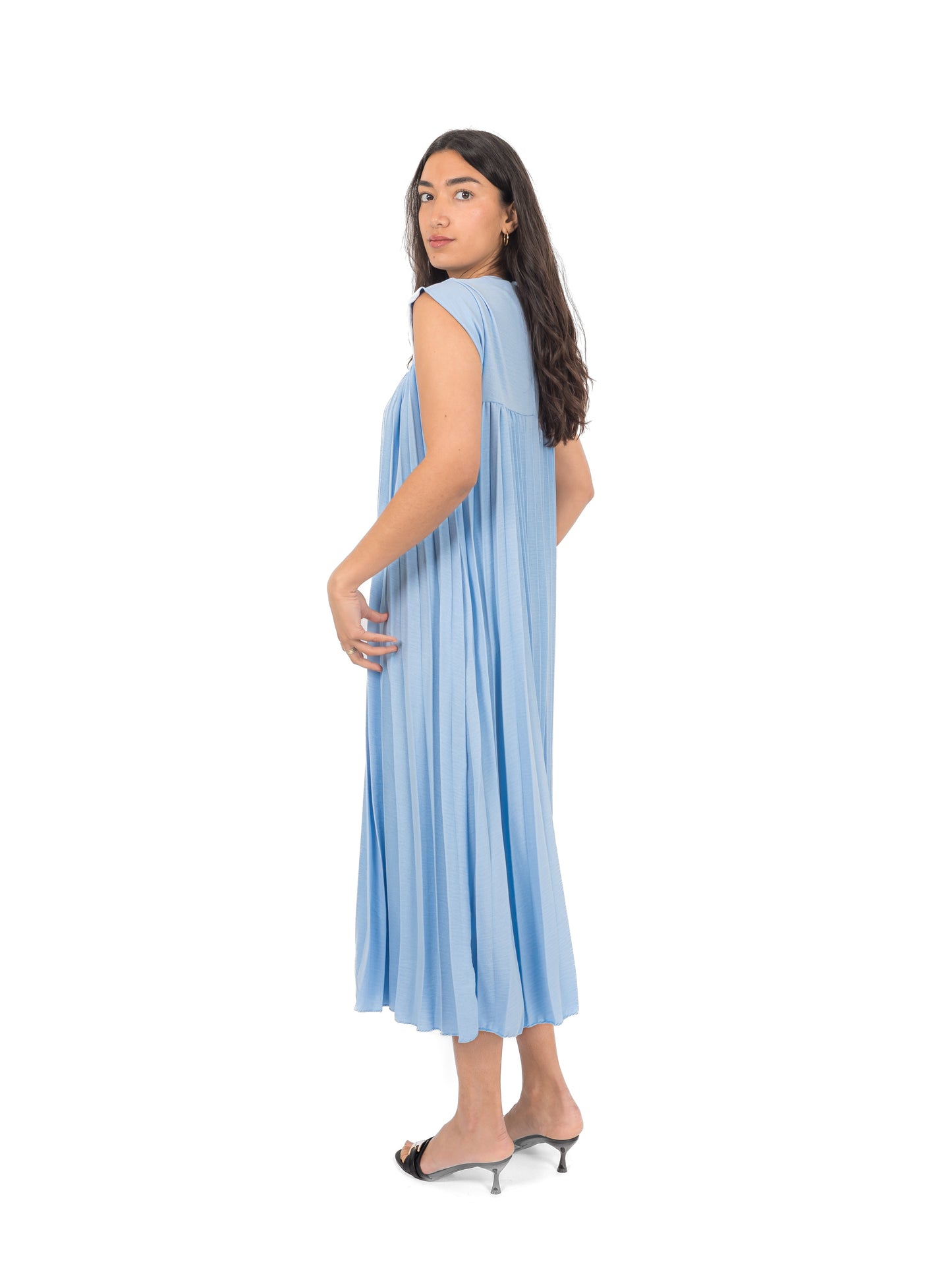 Robe longue plissée