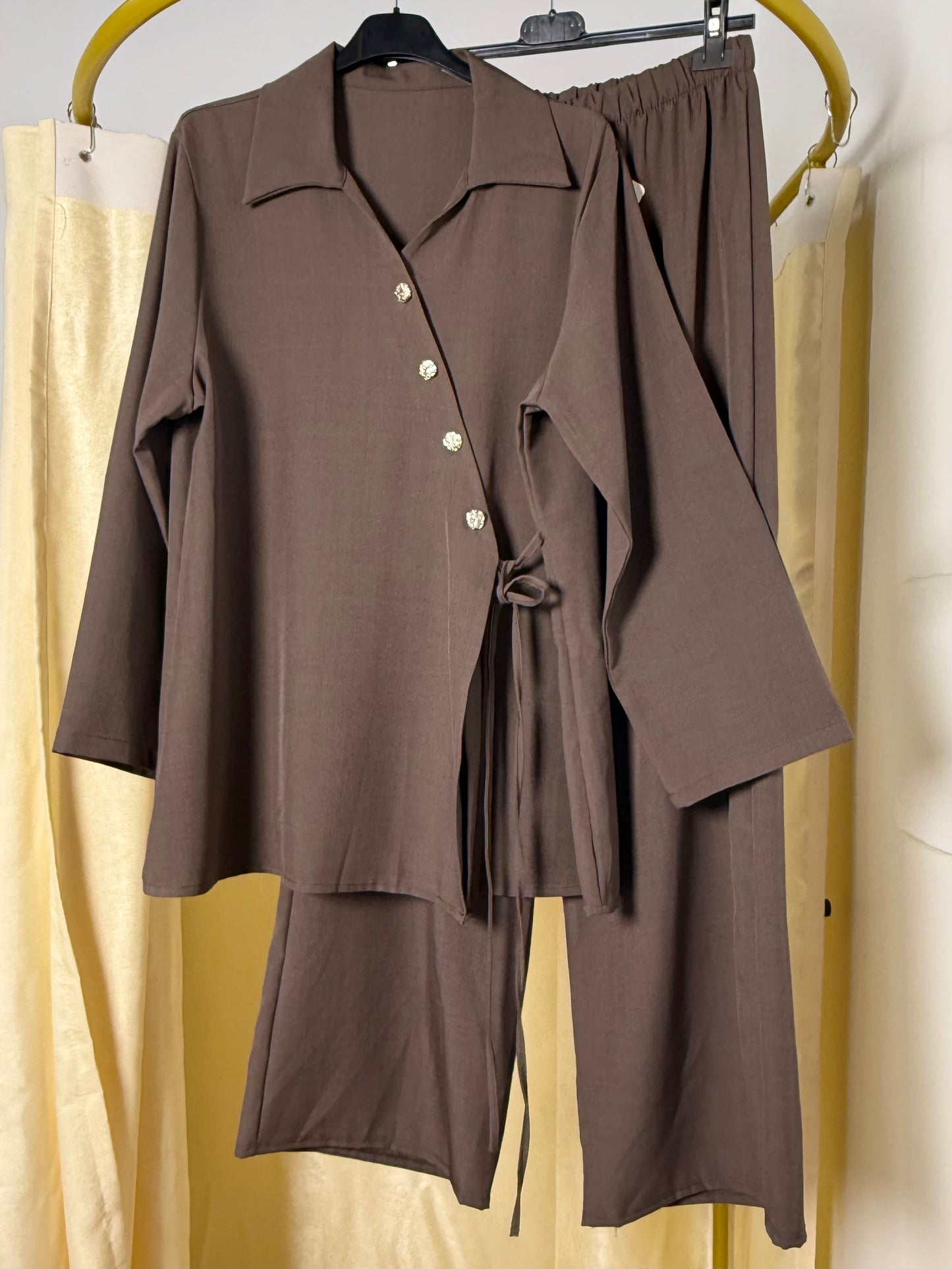 Ensemble blaze CLARA 4 boutons dorés D1