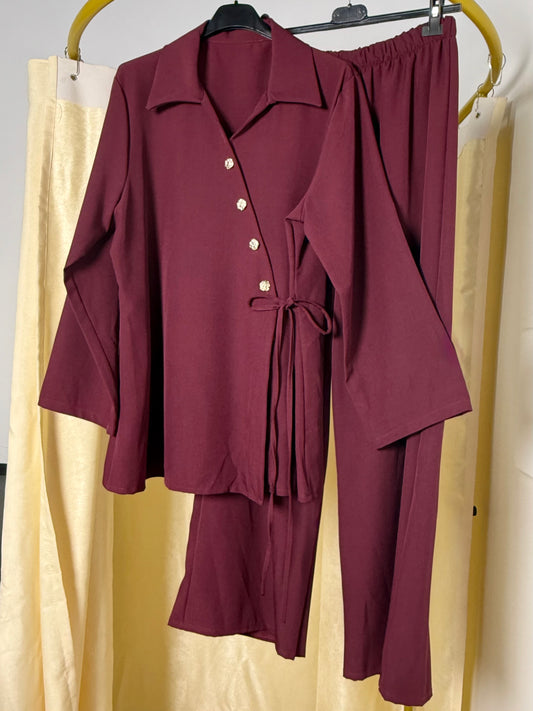 Ensemble blaze CLARA 4 boutons dorés D1