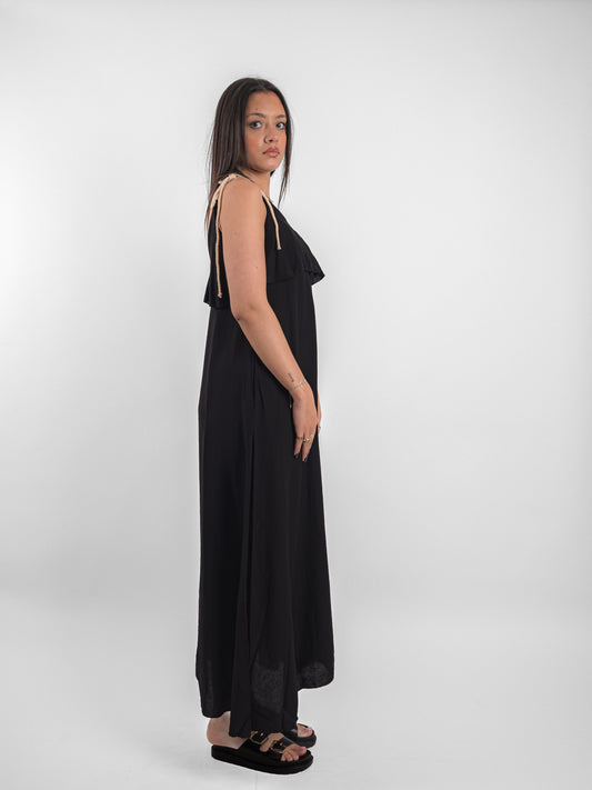 Robe longue d’été à bretelle fine
